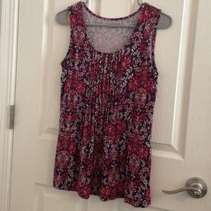 Croft & Barrow Floral Tank Top size small